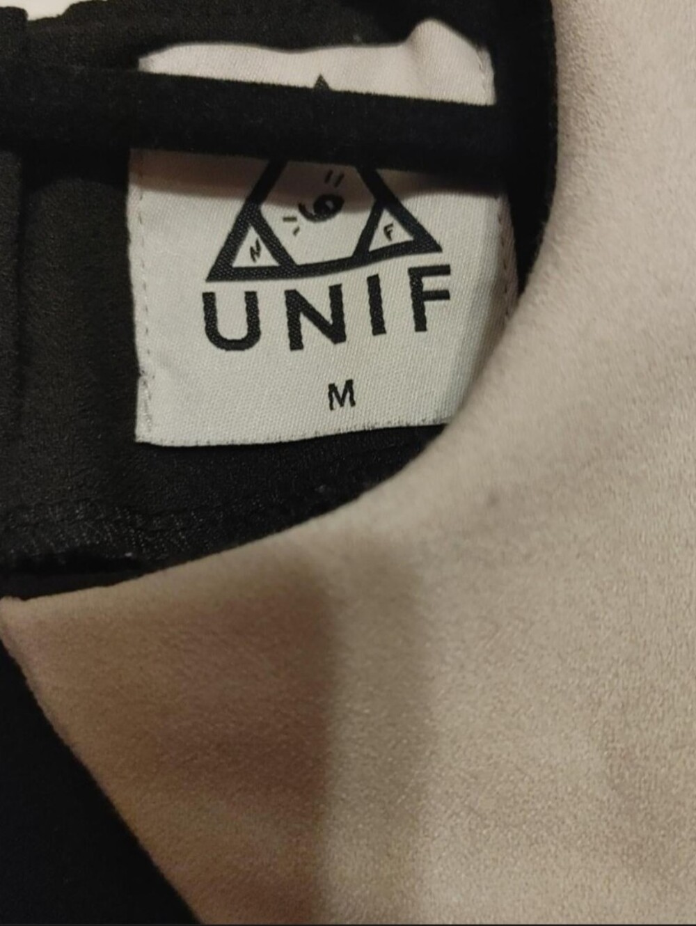 Rare UNIF Charlotte Dress. Black Pleated Dress Peter Pan Collar. Size Medium. - Picture 7 of 7
